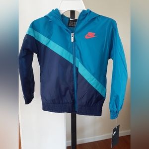NWT NIKE BOYS JACKET GO FOR GOLD WOVEN HOODED WINDBREAKER   SIZE 4